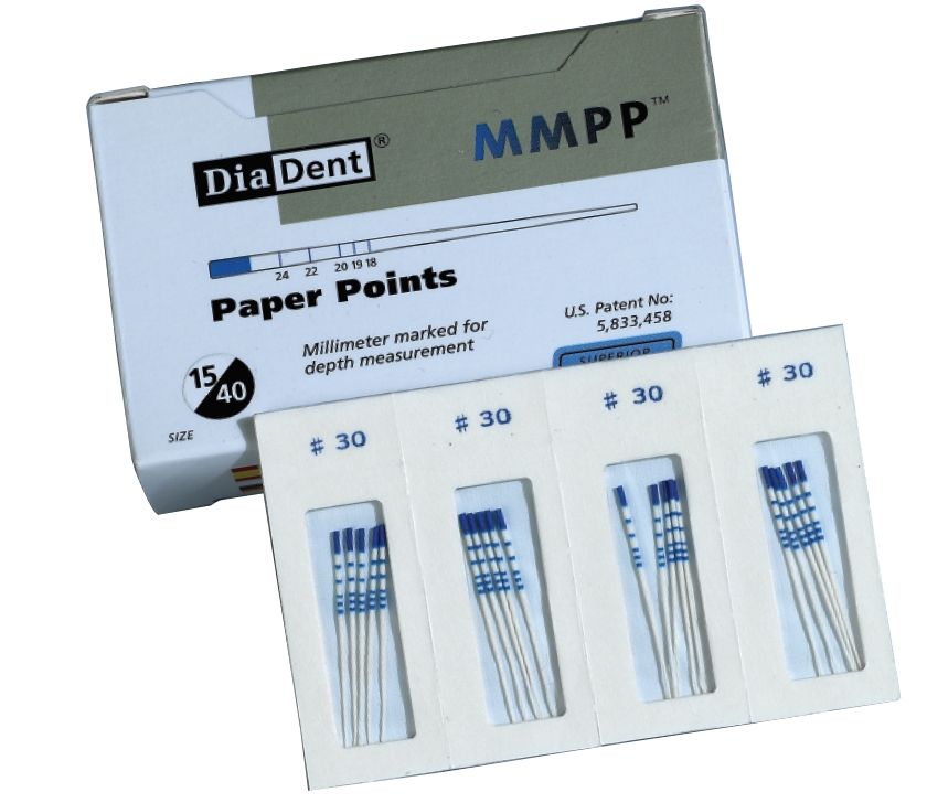 Čepy sterilní papírové standardní MMPP-doplňkové velikosti DiaDent