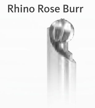 Vrták Rhino Rose - vrtáky pro rinologii - - ø 3.5 mm, konkávní, 15°, D = 130 mm Nouvag