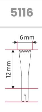 5116rnou - Násadec sagitální mikropilky -  12 mm / 6 mm/ 0.4 mm