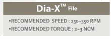 571-2xx   Dia-X Files Gold - rotační soubory - NiTi pozlacené - 25 mm
