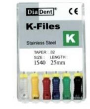 K-Files - SS - 21 mm - ruční sada - pilníky - nerezová ocel DiaDent