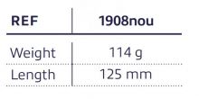 1908nou -hmotnost 114 g, délka 125 mm